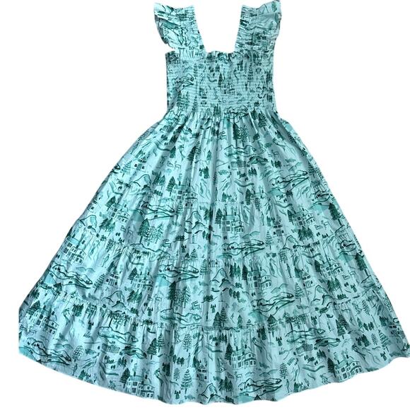 Hill House Home Ellie Nap Midi Dress in Ski Chalet Size Small - Picture 5 of 10